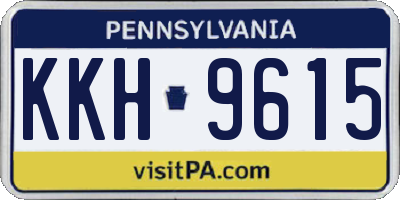 PA license plate KKH9615