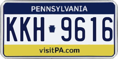 PA license plate KKH9616