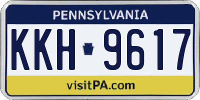 PA license plate KKH9617