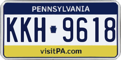 PA license plate KKH9618