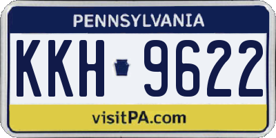 PA license plate KKH9622