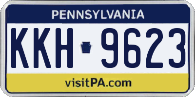 PA license plate KKH9623