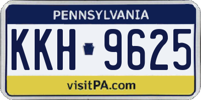 PA license plate KKH9625