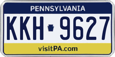 PA license plate KKH9627