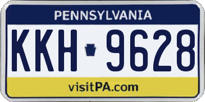 PA license plate KKH9628