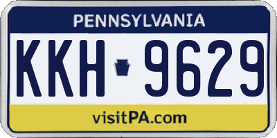 PA license plate KKH9629