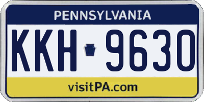PA license plate KKH9630