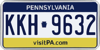 PA license plate KKH9632