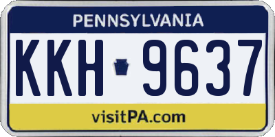 PA license plate KKH9637