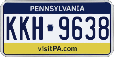 PA license plate KKH9638