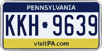 PA license plate KKH9639