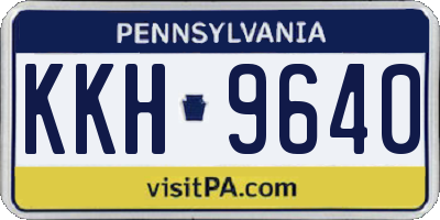 PA license plate KKH9640