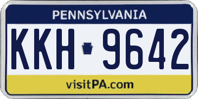 PA license plate KKH9642