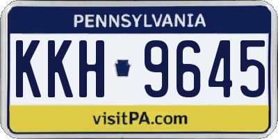 PA license plate KKH9645
