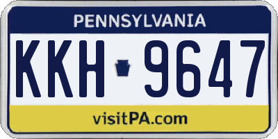PA license plate KKH9647