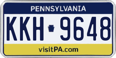 PA license plate KKH9648