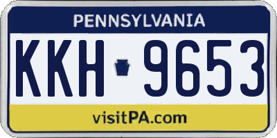 PA license plate KKH9653