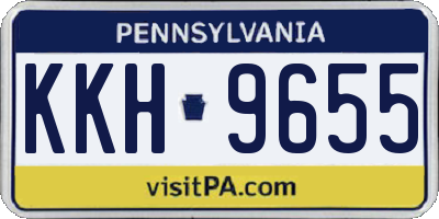 PA license plate KKH9655