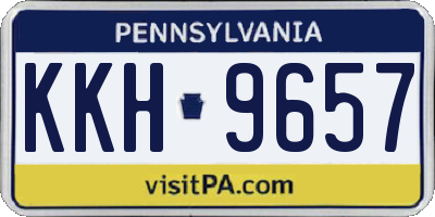 PA license plate KKH9657