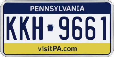 PA license plate KKH9661
