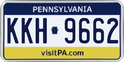 PA license plate KKH9662