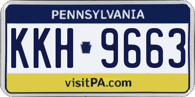 PA license plate KKH9663