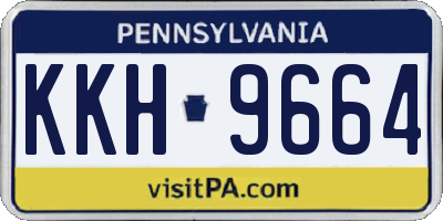 PA license plate KKH9664