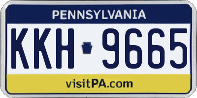 PA license plate KKH9665
