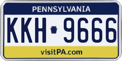 PA license plate KKH9666