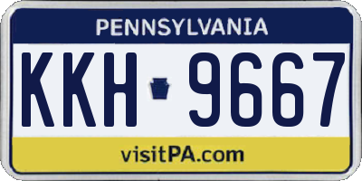 PA license plate KKH9667