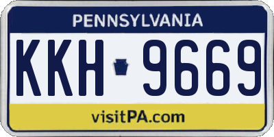 PA license plate KKH9669