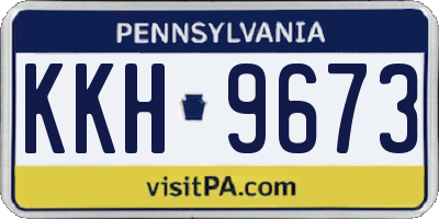 PA license plate KKH9673