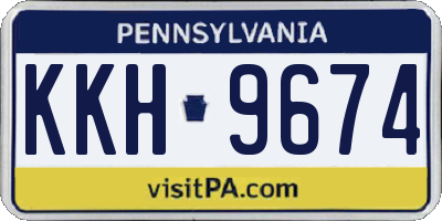 PA license plate KKH9674