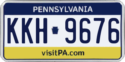 PA license plate KKH9676