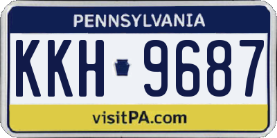 PA license plate KKH9687