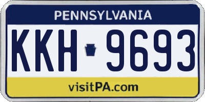 PA license plate KKH9693