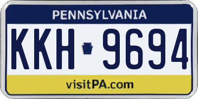 PA license plate KKH9694