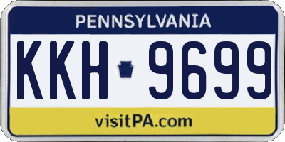 PA license plate KKH9699