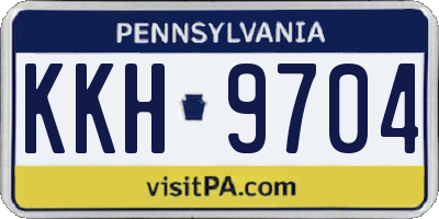 PA license plate KKH9704