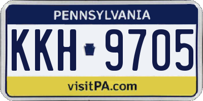 PA license plate KKH9705