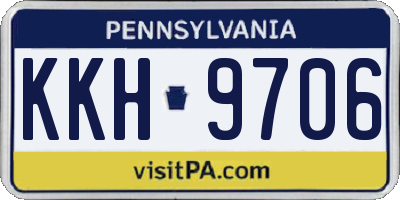 PA license plate KKH9706