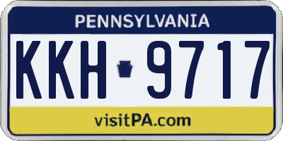 PA license plate KKH9717