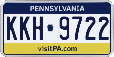 PA license plate KKH9722