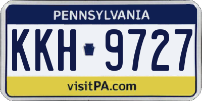 PA license plate KKH9727