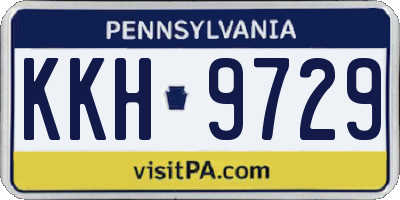 PA license plate KKH9729