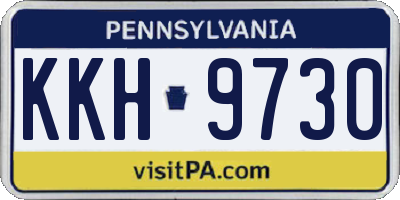PA license plate KKH9730