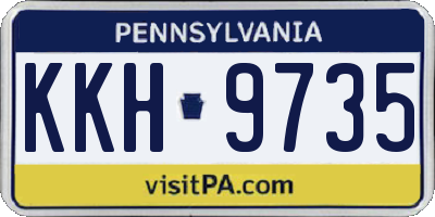 PA license plate KKH9735