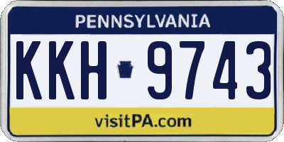 PA license plate KKH9743