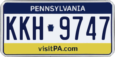 PA license plate KKH9747