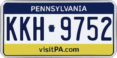 PA license plate KKH9752